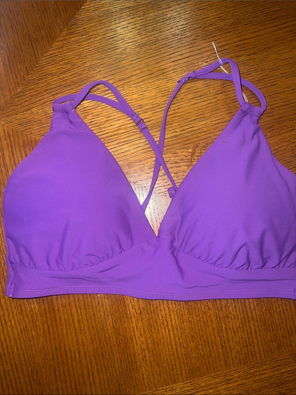 CALIA by Carrie Underwood Violet Purple Triangle Swim Bralette Size Large